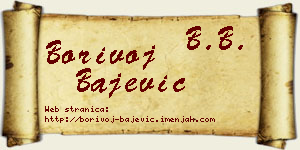 Borivoj Bajević vizit kartica